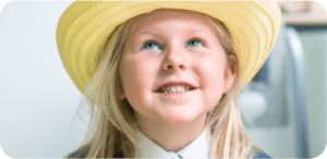 Young girl wearing a hat